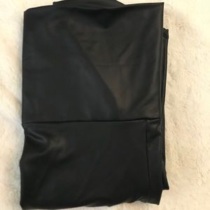 High waisted leather leggings